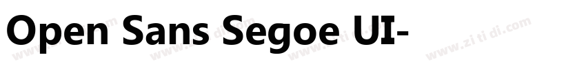 Open Sans Segoe UI字体转换